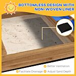 Outsunny Wooden Sandbox With Canopy House Design Brown