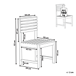 Balcony 1-seat Section Acacia Wood Chair Small Patio Weather Resistant Beliani