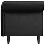 Chaise Lounge Black Velvet Upholstery With Storage Left Hand With Bolster Beliani