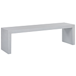 Garden Bench Concrete White 40 X 150 X 40 Cm 3 Seater Beliani