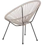 Bistro Set Light Grey Pe Rattan 3 Piece 2 Seater Modern Round Indoor Outdoor Beliani