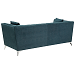 2 + 3 Seater Sofa Set Teal Blue Nail Head Trim Panel Tufting Beliani