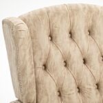 Homcom Studded Upholstered Reclining Armchair W/ Retractable Footrest Beige