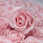 Craft Soap Flowers - Med Rose - Pink - Pack Of 10