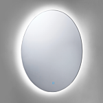 Wall Mirror With Led Silver Oval 60 X 80 Cm Rectangular Illuminated Anti Fog System Beliani