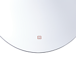 Wall Mirror With Led Silver Oval 60 X 80 Cm Rectangular Illuminated Anti Fog System Beliani