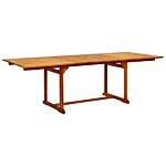 Vidaxl Garden Dining Table (160-240)x100x75 Cm Solid Acacia Wood