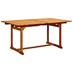 Vidaxl Garden Dining Table (160-240)x100x75 Cm Solid Acacia Wood