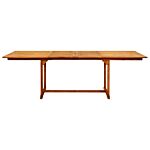 Vidaxl Garden Dining Table (160-240)x100x75 Cm Solid Acacia Wood