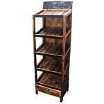 5 Shelf Display Stand - Brownwash