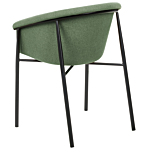 Set Of 2 Dining Chairs Green Fabric Upholster Contemporary Modern Design Dining Room Seating Beliani