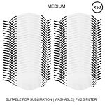 Medium Face Masks Sublimation Blanks / 50 Pack