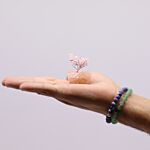 Mini Gemstone Tree On Orgonite Base - Rose Quartz (15 Stones)