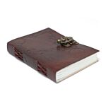 Leather World Map & Stitching Notebook (7x5")