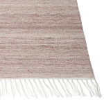 Area Rug Light Red Recycled Pet160 X 230 Cm Indoor Outdoorwith Fringe Beliani