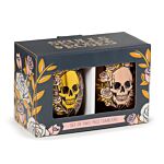 Fun Skulls & Roses Glass Tumbler Set Of 2