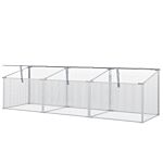Outsunny Outdoor Greenhouse Polycarbonate Grow House Flower Vegetable Plants Raised Bed Garden Aluminium Cold Frame 180 X 51 X 51 Cm