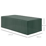 Outsunny Oxford Patio Set Cover Outdoor Garden Rattan Furniture Protection Cover Protector Waterproof Anti-uv Green 255l X 142w X 86hcm