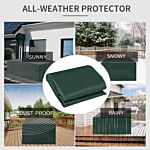Outsunny Oxford Patio Set Cover Outdoor Garden Rattan Furniture Protection Cover Protector Waterproof Anti-uv Green 255l X 142w X 86hcm