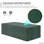 Outsunny Oxford Patio Set Cover Outdoor Garden Rattan Furniture Protection Cover Protector Waterproof Anti-uv Green 255l X 142w X 86hcm