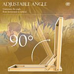 Vinsetto Desktop Table Easel Craft Workstation, Adjustable Beechwood A3 Table Top Easel, Portable Folding Artist Drawing & Sketching Board