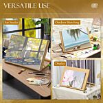 Vinsetto Desktop Table Easel Craft Workstation, Adjustable Beechwood A3 Table Top Easel, Portable Folding Artist Drawing & Sketching Board