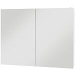 Kleankin Bathroom Mirror Cabinet With Light, Bathroom Storage Cupboard With Adjustable Shelf, Usb Charge, 90x15x70cm, White