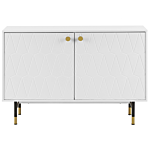 Sideboard White 2 Door Cabinet Storage Modern Minimalist Beliani