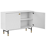 Sideboard White 2 Door Cabinet Storage Modern Minimalist Beliani