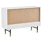 Sideboard White 2 Door Cabinet Storage Modern Minimalist Beliani