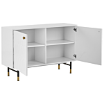 Sideboard White 2 Door Cabinet Storage Modern Minimalist Beliani