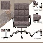 Vinsetto Executive Vibration Massage Office Chair, Microfibre Computer Chair With Armrest, 135° Reclining Back, Charcoal Grey