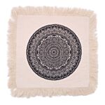 Traditional Mandala Cushion Cover - 45 X 45cm - Black