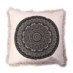 Traditional Mandala Cushion Cover - 45 X 45cm - Black