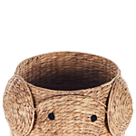 Wicker Elephant Basket Natural Water Hyacinth Woven Toy Hamper Child's Room Accessory Beliani