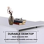 Homcom Computer Desk Table Workstation Home Office L Shape Drawer Shelf File Cabinet White