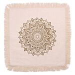 Lotus Mandala Cushion Cover - 60 X 60cm - Bronze