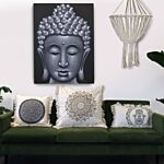 Lotus Mandala Cushion Cover - 60 X 60cm - Bronze