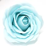 Craft Soap Flowers - Lrg Rose - Baby Blue - Pack Of 10