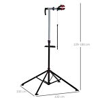 Homcom Folding Bike Cycle Bicycle Maintenance Repair Stand Display Rack Tool Adjustable