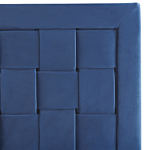 Upholstered Bed Frame Navy Blue Velvet Eu Super King Size 180x200 Cm 6ft Headboard Golden Legs Beliani