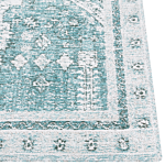 Area Rug Mint Green Cotton Polyester 160 X 230 Cm Oriental Pattern Distressed Vintage Home Decor Beliani