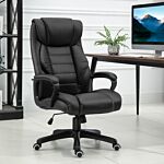 Vinsetto High Back Executive Office Chair 6- Point Vibration Massage Extra Padded Swivel Ergonomic Tilt Desk Seat, Black