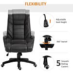 Vinsetto High Back Executive Office Chair 6- Point Vibration Massage Extra Padded Swivel Ergonomic Tilt Desk Seat, Black