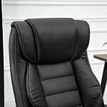 Vinsetto High Back Executive Office Chair 6- Point Vibration Massage Extra Padded Swivel Ergonomic Tilt Desk Seat, Black