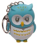 Bright Hooting Owl Novelty Key Ring With Light Up Eyes