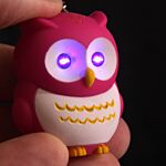 Bright Hooting Owl Novelty Key Ring With Light Up Eyes