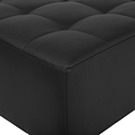 Corner Sofa Bed Black Faux Leather Tufted Modern L-shaped Modular 5 Seater Left Hand Chaise Longue Beliani