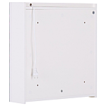 Bathroom Mirror Cabinet Silver Plywood 60 X 60 Cm Hanging 2 Door Cabinet With Led Strip Lights Beliani