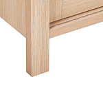 3 Door Sideboard Light Wood Manufactured Wood With Slatted Fronts Sliding Doors Beliani